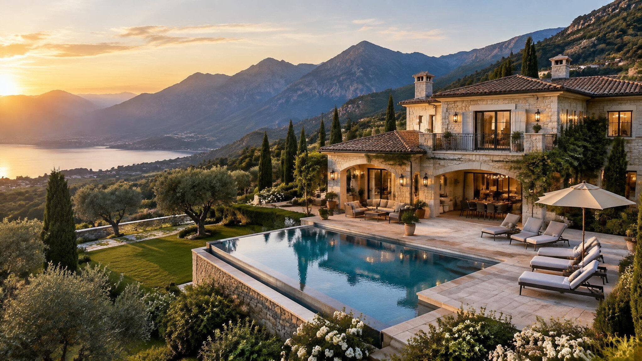 celebrity villa in countryside