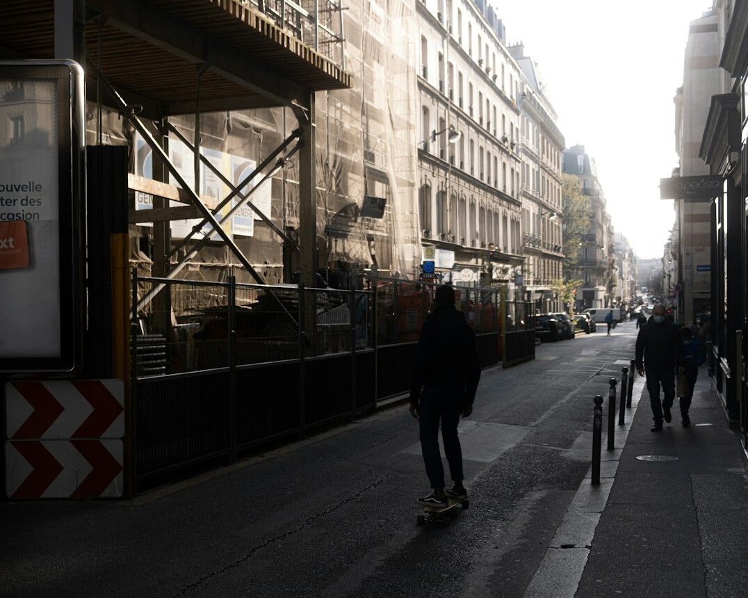 celebrity walking in paris street